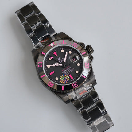 SUBMARINER CUSTOM BLAKEN BLACK PINK NUMERALS