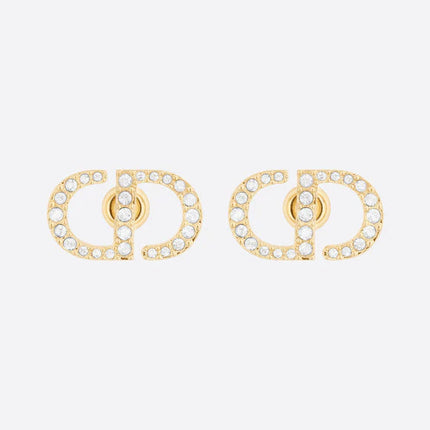 PETIT CD DIAMOND GOLD STUD EARRINGS