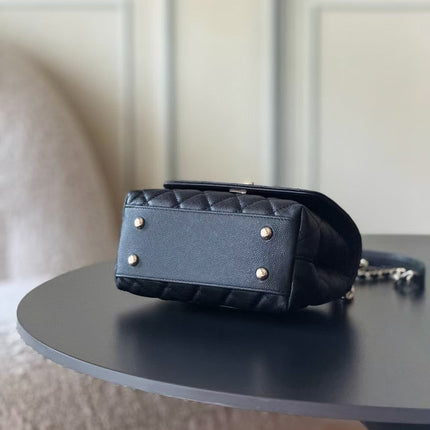 CHANEL 26S MINI FLAP BAG IN BLACK CAVIAR