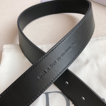 DIOR 25S BELT 30 MM IN BLACK CALFSKIN 613179
