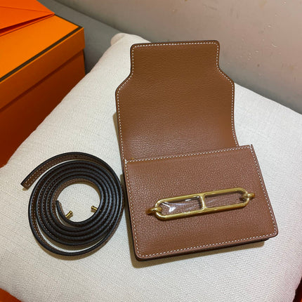 HM RoulisSlim Wallet 12.7 Tan Calfskin Ghw