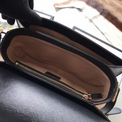 GG HORSEBIT 1955 MINI BAG 25 IN BLACK CALFSKIN