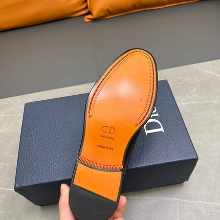 CD SYMBOL GRANVILLE EDGE BEADS LOAFER BLACK SUEDE