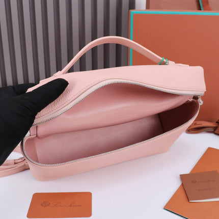 EXTRA BAG L27 IN BLUSH PINK GRAINED CALFSKIN WITH SILVER  HARDWARE