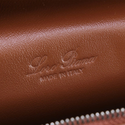 EXTRA BAG L27 IN UMBER BROWN GRAINED CALFSKIN WITH SILVER  HARDWARE