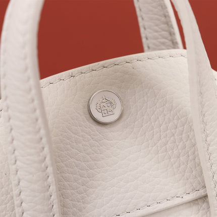 NANO SMILE BAG 18 IN WHITE CALFSKIN