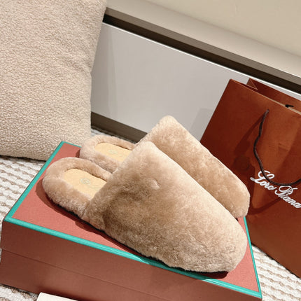 LP NATURAL WINTERCOZY WOOL ALMOND SLIPPERS