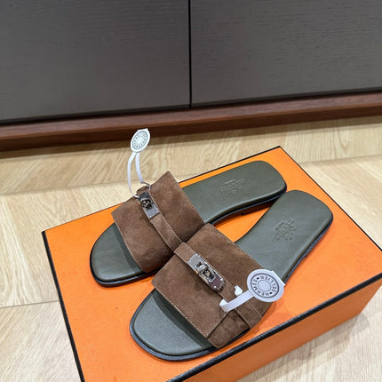 GABRIEL SANDAL LIGHT BROWN SUEDE