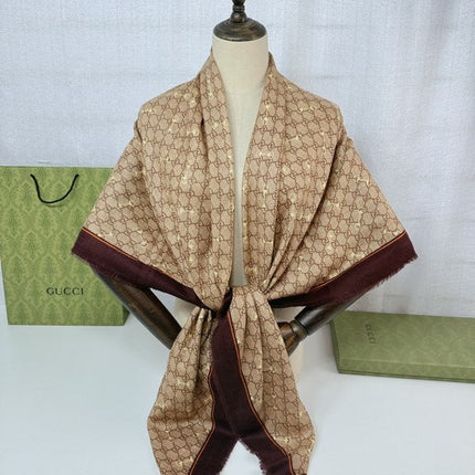GUCCI 25S SCARF 140 IN CASHMERE 740366