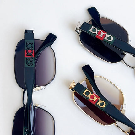 SQUARE FRAME SUNGLASSES GG1407 IN METAL EMBOSSED LOGO