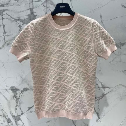 FEND 25S JACQUARD KNIT SHORT SLEEVES 264021