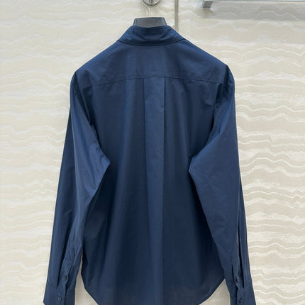 THE ROW CLASSIC NAVY COTTON SHIRT