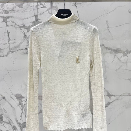 YSL 25S FITTED TURTLENECK SWEATER STYLE 182