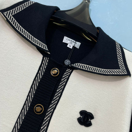 CHANEL 26S COLLAR KNIT CARDIGAN 1654
