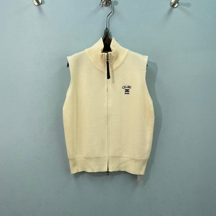 CELINE 26S ZIP-UP KNIT VEST 663