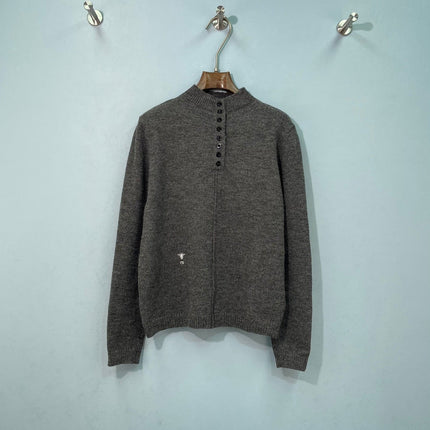 DIOR 26S BUTTON MOCK-NECK KNIT SWEATER 1617