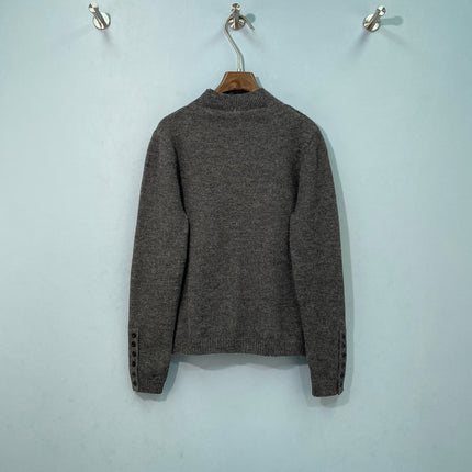DIOR 26S BUTTON MOCK-NECK KNIT SWEATER 1617