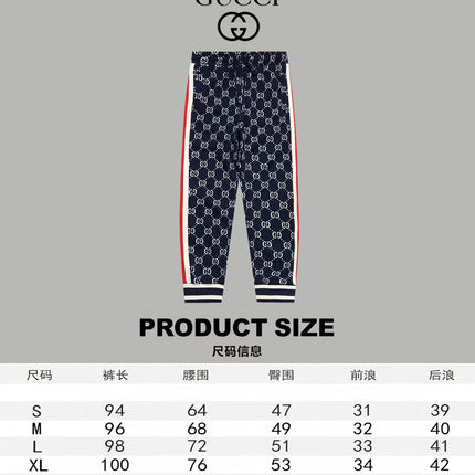 GUCCI KNITTED PANTS IN NAVY BLUE