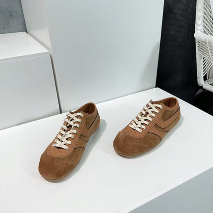 DRIESVAN NOTEN SNEAKER IN BROWN SUEDE AND CALFSKIN