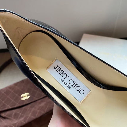 JIMMY HIGH PUMPS IN BLACK CALFSKIN