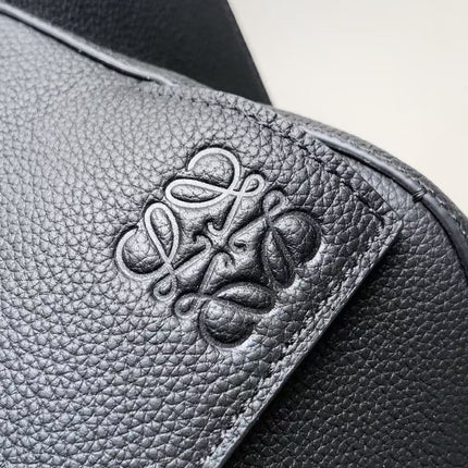 LOEWE SMALL PUZZLE BUMBAG 24 IN BLACK GRAINED CALFSKIN