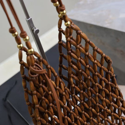 YSL 26S SUPPLE BUCKET IN WOOL BEADS