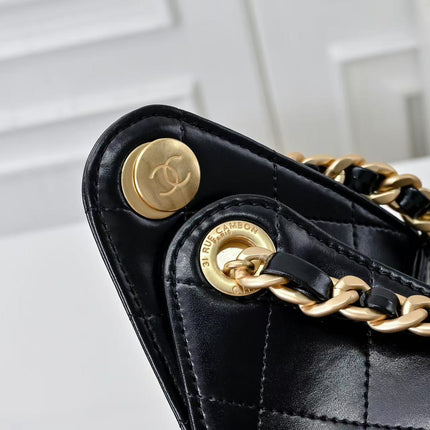CHANEL 26S HOBO BAG 30 IN BLACK CAVIAR CALFSKIN GOLD HARDWARE PREMIUM VERSION