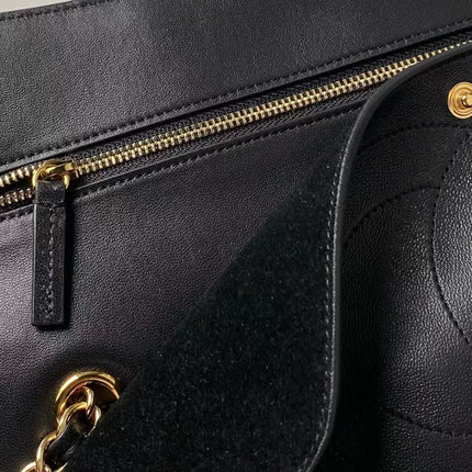 CHANEL 26S CLASSIC FLAP BAG IN BLACK VELVET SUEDE