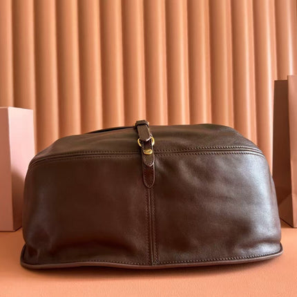 MIUMIU 26S RENDEZ VOUS BAG 33 IN DARK BROWN LAMBSKIN