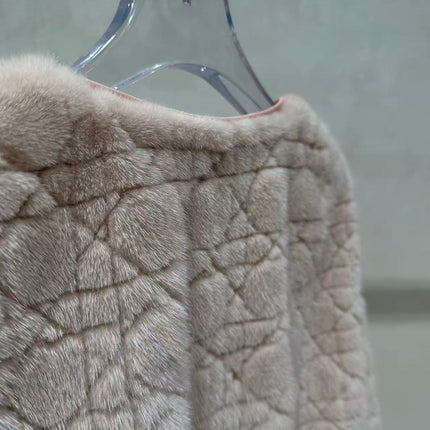 CHANEL 26S QUILTED JACKET IN BEIGE FUR