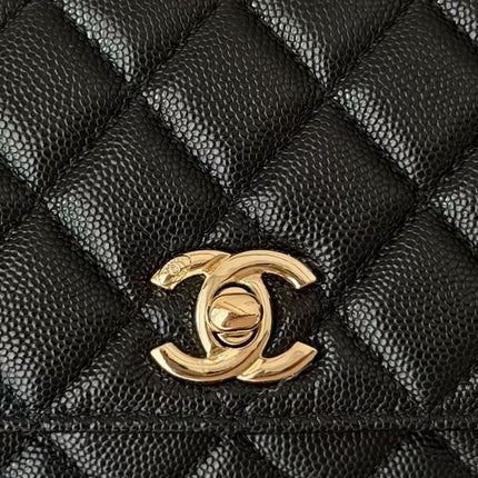 CHANEL 26S MINI FLAP BAG IN BLACK CAVIAR