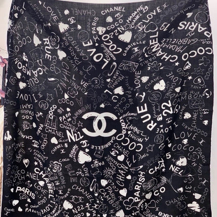 CHANEL 26S SCARF 135 IN CASHMERE AND SILK 307241