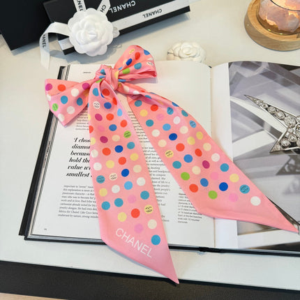 CHANEL 26S TWILLY SCARF 120 IN SILK 351066