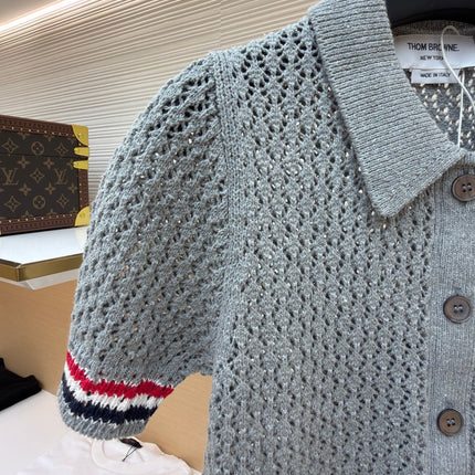 THOM 26S SHORT-SLEEVED KNIT POLO SHIRT STYLE 153