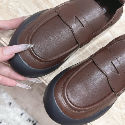 PRADA 26S SPEEDROCK LOAFERS 20MM IN DARK BROWN CALFSKIN