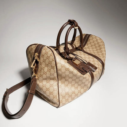 GUCCI 26S DUFFLE BAG 52 IN BEIGE CANVAS
