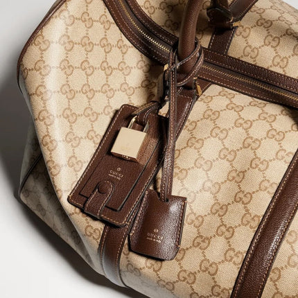 GUCCI 26S DUFFLE BAG 52 IN BEIGE CANVAS