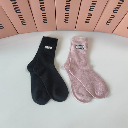 MIUMIU 26S CREW SOCKS 383826 (1 BOX)