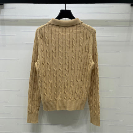 RALPH LAUREN 26S CABLE-KNIT POLO CARDIGAN 751