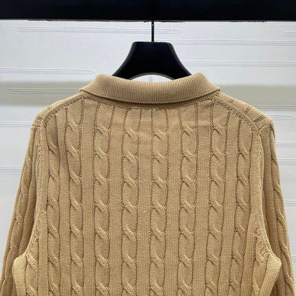 RALPH LAUREN 26S CABLE-KNIT POLO CARDIGAN 751
