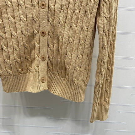 RALPH LAUREN 26S CABLE-KNIT POLO CARDIGAN 751