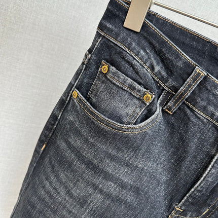 BLACK DENIM JEANS FEATURING THE DIOR OBLIQUE MOTIF ON BACK POCKET