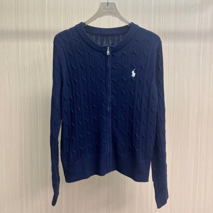 RALPH LAUREN 26S ZIP-UP CABLE-KNIT CARDIGAN 756
