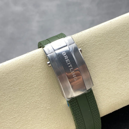 SUPEROCEAN AUTOMATIC 44 BLACK CERAMIC BEZEL GREEN RUBBER STRAP
