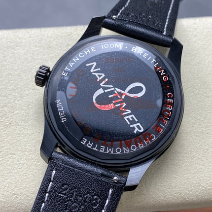 AVIATOR 8 AUTOMATIC STEEL CASE BLACK CALFSKIN STRAP