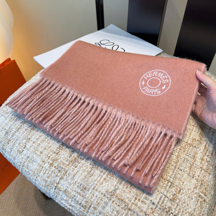 HERMES 26S SCARF 190 IN CASHMERE WOOL BLEND 492189