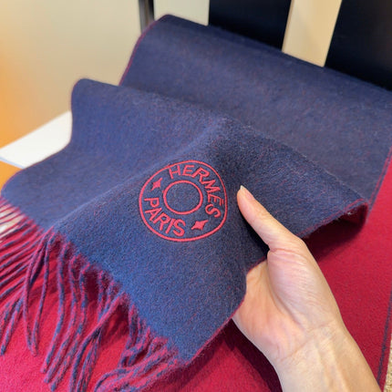 HERMES 26S SCARF 190 IN CASHMERE WOOL BLEND 492190