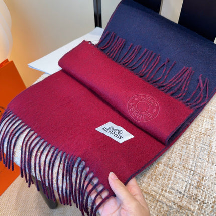 HERMES 26S SCARF 190 IN CASHMERE WOOL BLEND 492190