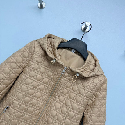 DIOR 26S QUILTED HOODED ZIP-UP JACKET 1658