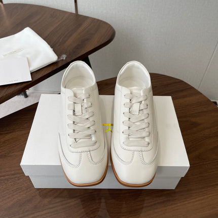 THE ROW 26S SNEAKERS IN WHITE CALFSKIN